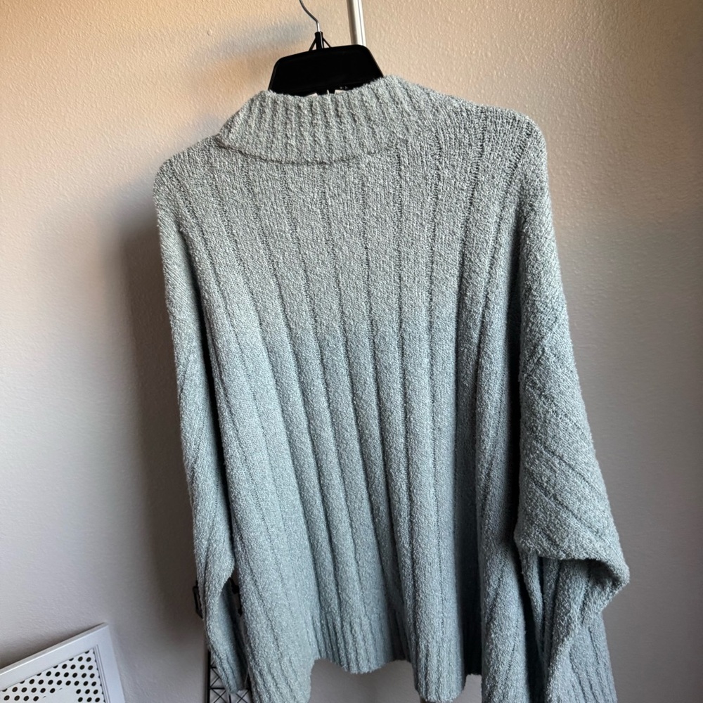 NWT Eileen Fisher Cotton Fluff Rib Turtleneck Top Boxy Fit, Cropped Length Sz 1X - Picture 12 of 12